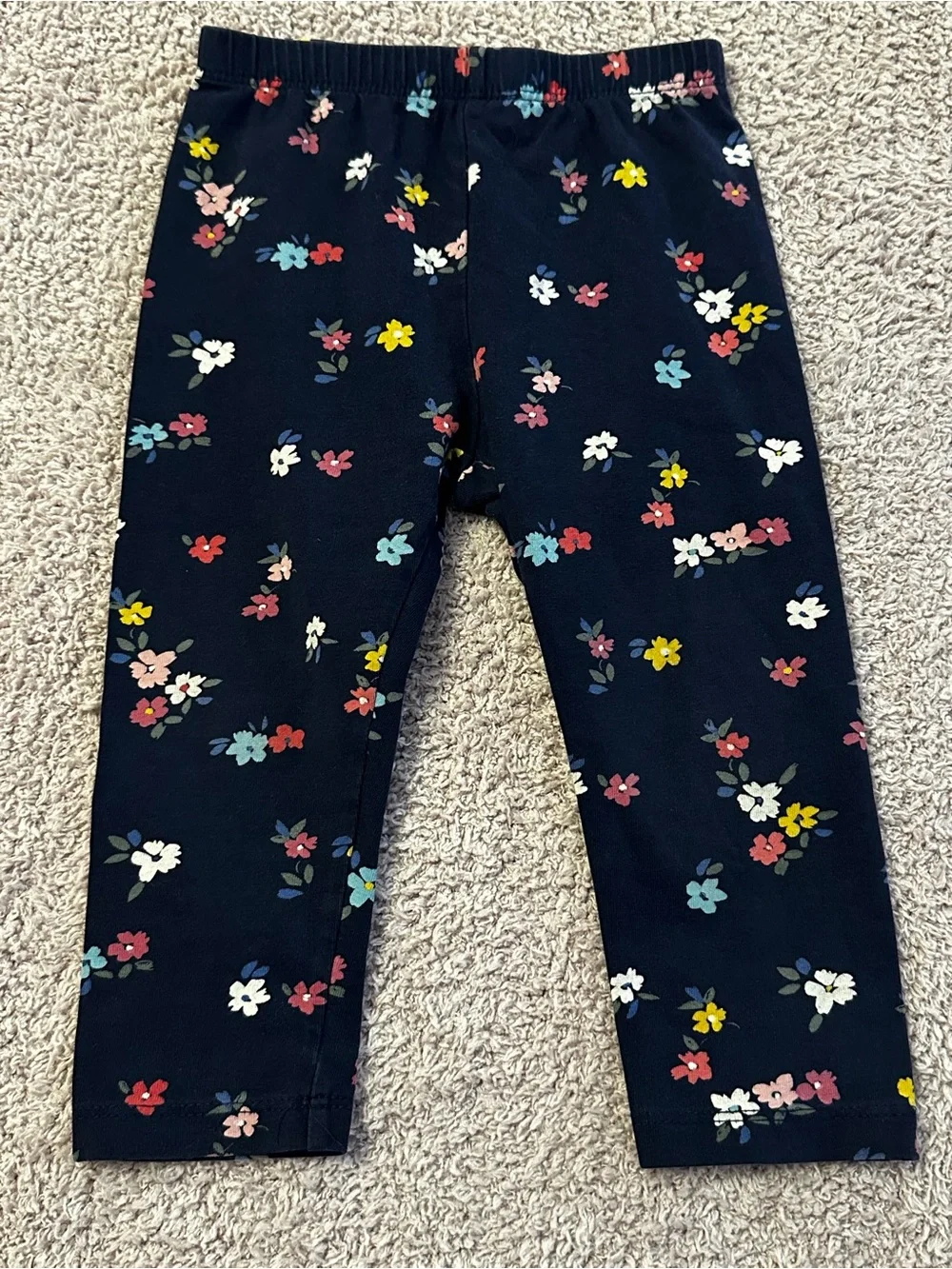 🌸 Baby Gap 12-18M Leggings Bundle of 4 | Floral Stripe Solids